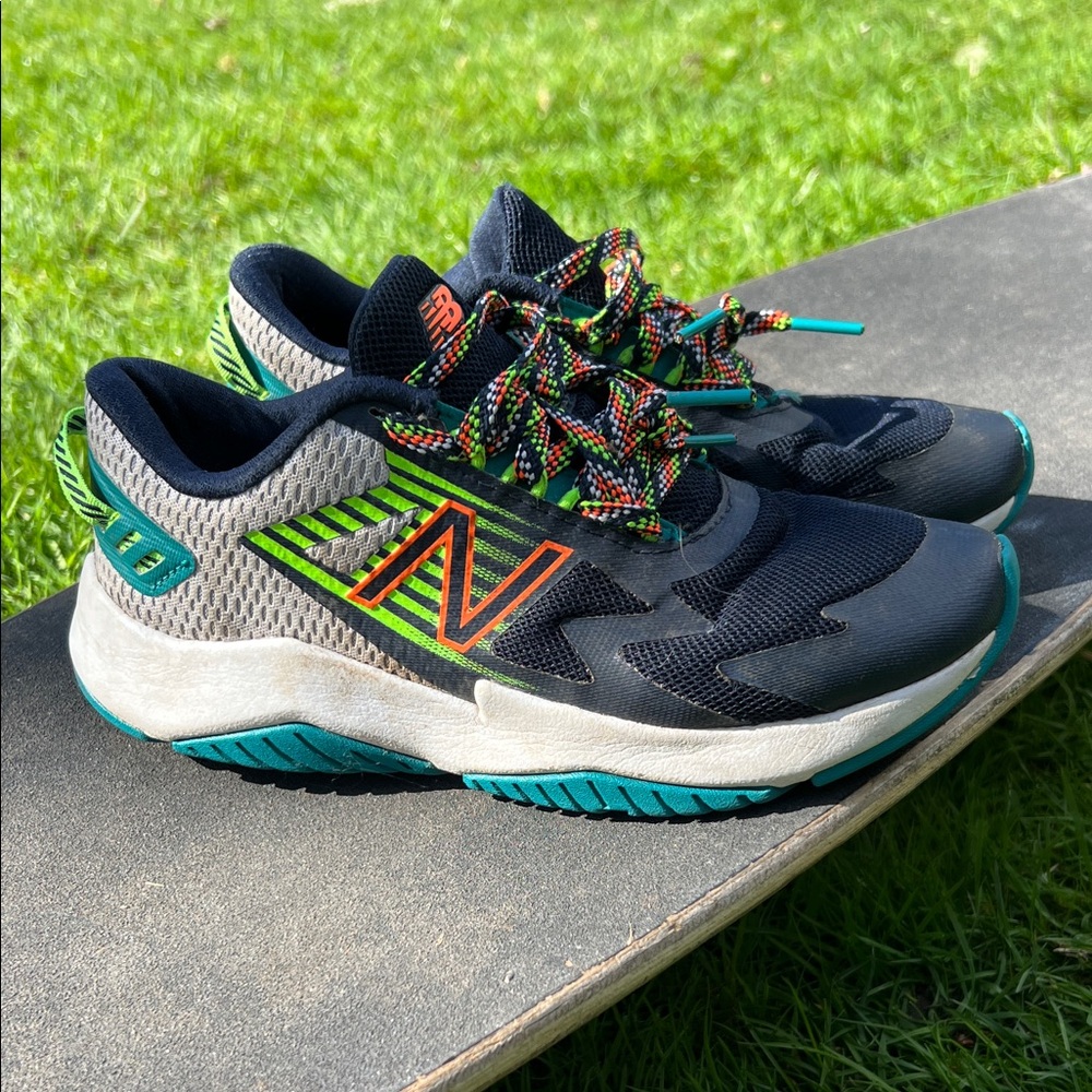 Kid’s New Balance Navy and Neon Athletic Shoes